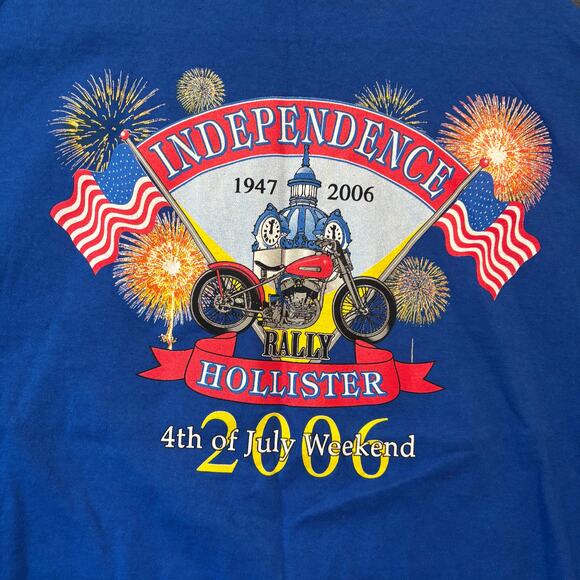Vintage 2006 Hollister Independence Rally Shirt Large Motorcycle 4th of July USA - Picture 5 of 12